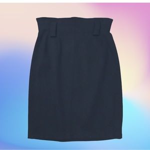 Vintage By Krizia 80s 90s navy blue corduroy pencil skirt 10 extra small XS 2